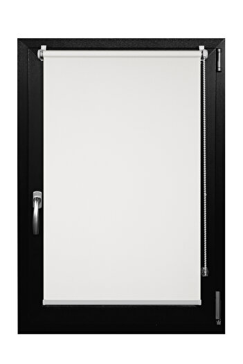 MC&A Amenajari Simple Textile Roller Blind, Semi-opaque, White, L 35 cm X H 100 cm