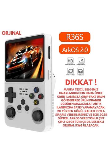 Prest R36s Oyun Konsolu El Atarisi Arkos İşletim Sistemi Türkçe Dil 128 Gb Hafıza 21000 Oyun 3.5Inch Ekran