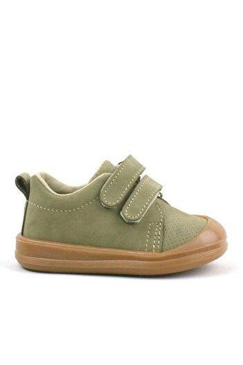Rakerplus Sonic Genuine Leather Khaki Velcro Anatomical Baby Sports Shoes Sneaker