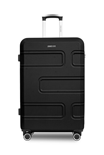 PARAJOHN 20-Inch Cabin ABS Hardshell Spinner Luggage – 10KG Lightweight 4-Wheel Suitcase Black