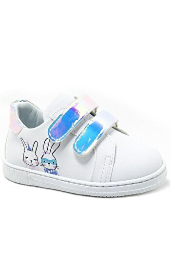 Artico Miclou White Velcro Baby Girl Sneakers