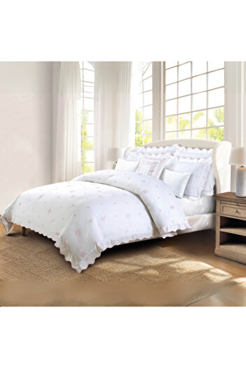 Bee Home Bed Bath سيلينا | طقم لحاف مزدوج من القطن ١٠٠٪، ١١ قطعة