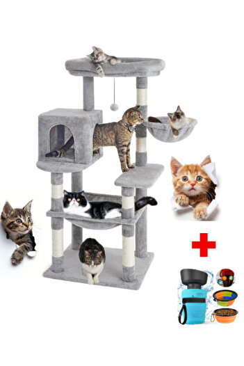 BSG TECH Cat play set, with hanging ball, poles made of durable sisal fiber