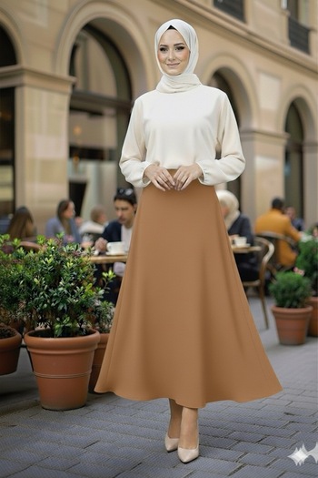 ECEYLÜL MODA FUSTA SCUBA KREP CU ELASTIC LA TALE (LUNGIME 93-94 CM) (preț pentru lansare pe termen scurt)