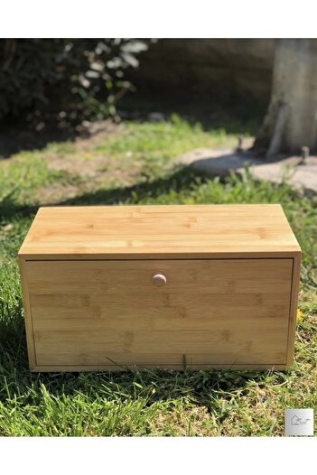 behila Bamboo Bread Cabinet Bread Box Retractable Bamboo Bread Bowl Bread Storage Box bh 1136