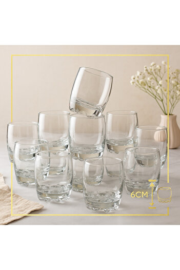 Dania 12 Pieces Mini Turkish Glass Transparent Welcome