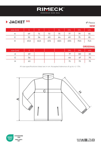 RIMECK Men's Fleece Jacket Anti-Pilling Treatment