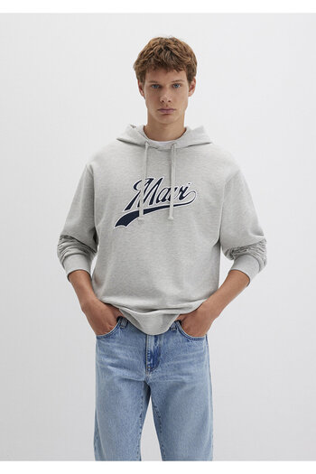 Mavi Logo Hooded Gray Sweatshirt 0S10469-80018