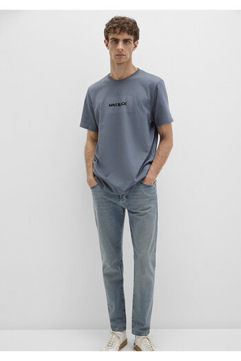 Mavi Black Printed Navy Blue T-Shirt Regular Fit / Regular Cut 0613042-80776