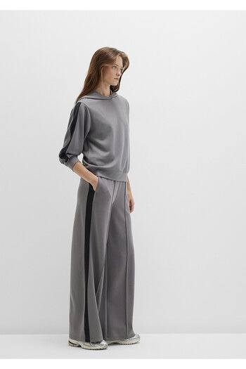 Mavi Striped Detailed Gray Sweatpants 1011104-82577