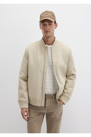 Mavi Beige Faux Leather Jacket Regular Fit / Regular Cut 0110639-70186