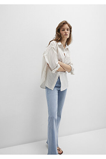 Mavi Striped Ecru Shirt Loose Fit / Relaxed Fit 1211201-83926