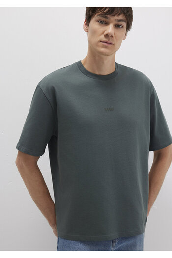 Mavi Λογότυπο Πράσινο Basic T-Shirt Relaxed Fit / Άνετη εφαρμογή 0613093-71598