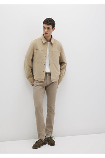 Mavi Marcus Black Light Brown Gabardine Trousers 0035190689