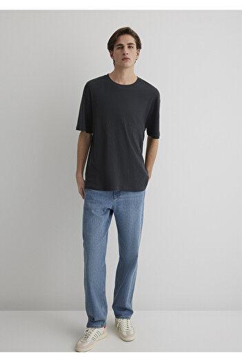 Mavi Anthracite Basic T-Shirt Loose Fit / Loose Relaxed Cut 0612724-70092