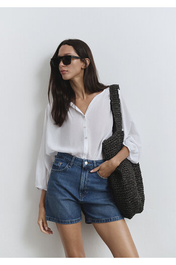 Mavi Verna 90S Dark Blue Jean Shorts 1410059-89748