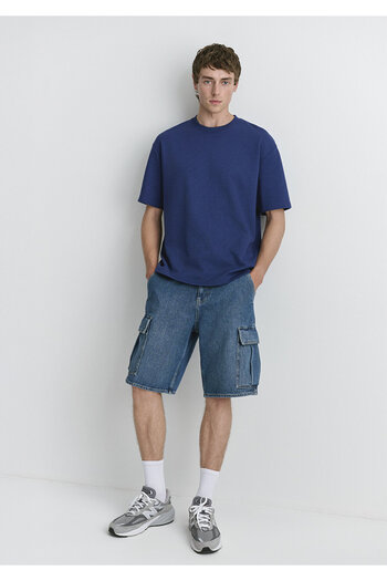 Mavi Hamburg Mv91 Street Indigo Blue Jean Shorts 0410681-89815