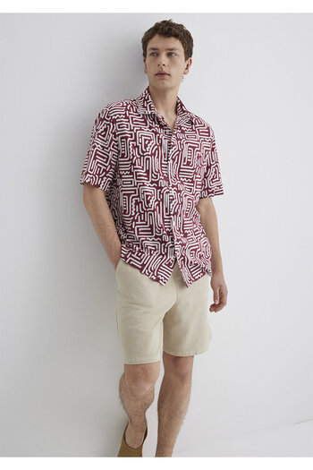 Mavi Printed Burgundy Shirt Loose Fit / Relaxed Fit 0211536-89926