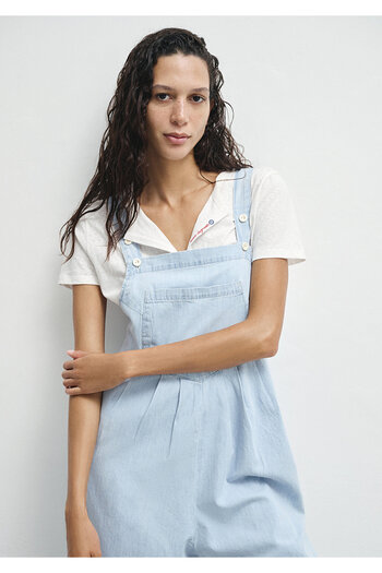 Mavi Belicia Mediterranean Light Blue Jean Jumpsuit 1010981-90475