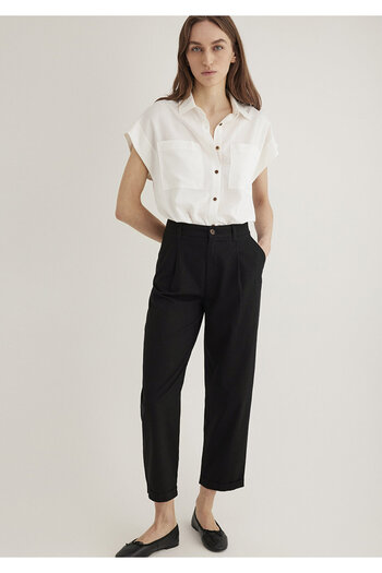 Mavi Linen Blended Ecru Shirt Loose Fit / Loose Relaxed Cut 1211090 -70057
