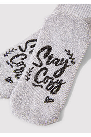 Mavi Stay Cozy Printed Gray Boot Socks 1912751 -28387