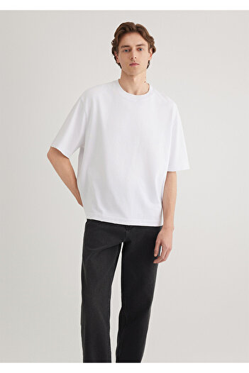 Mavi Λευκό Basic T-Shirt - Boxy Fit 0612489 -620