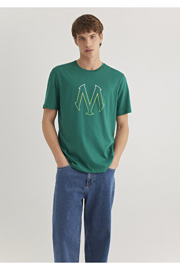 Mavi Logo Printed Green T-Shirt Regular Fit / Regular Fit 0610635 -71916