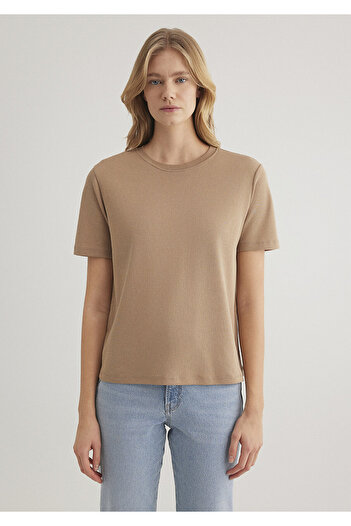 Mavi Καφέ Basic T-Shirt Semi Slim Fit 1612916-83593