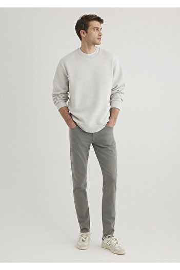 Mavi James Tan Gray Gabardine Trousers - Comfort0042431022