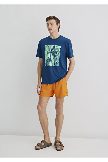 Mavi Orange Indigo Turtles Sea Shorts - 0911483 -71385