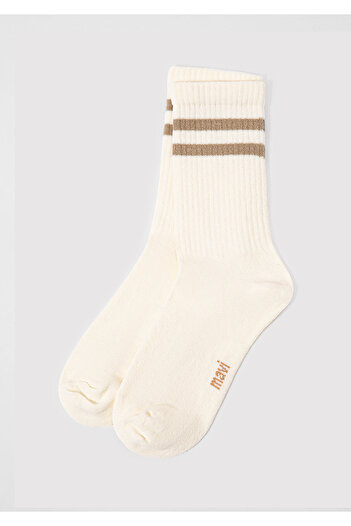 Mavi White Socks with Stripe Detail 1912447 -82949