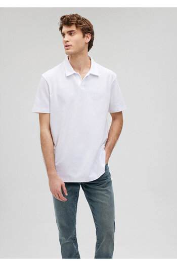 Mavi Λευκό μπλουζάκι Polo Loose Cut -0611904-620