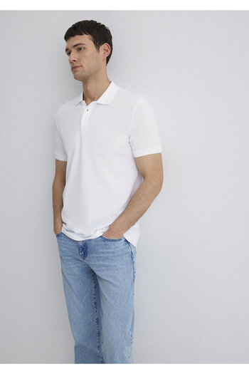 Mavi Λευκό μπλουζάκι Polo Slim Fit / Στενό κόψιμο 064946-27879