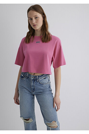 Mavi Tištěné logo Pink Crop Tričko Crop / Short Cut1611585-84670