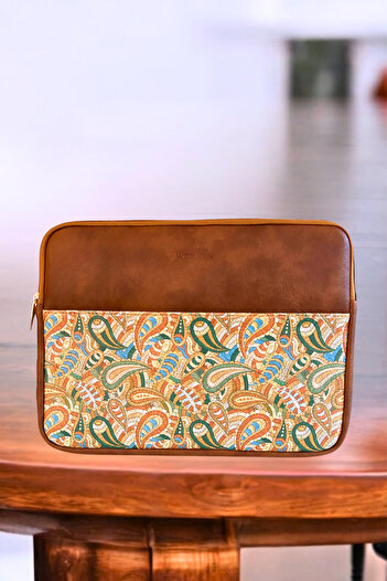 worken 13-14 Inch Tablet Case and Briefcase - Leather, Water and Impact Protection Shawl Tan
