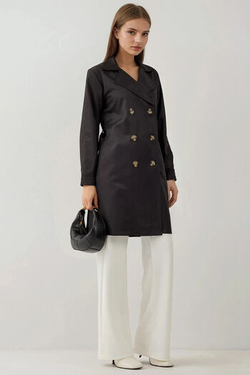 Hiccup Bdart Flexible Buttoned Trench Coat