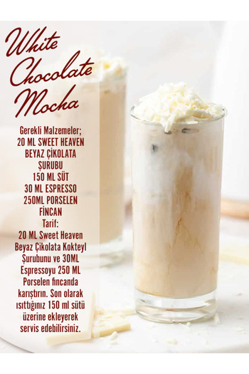 Sweet Heaven Beyaz Çikolata ve Karamel Kahve Şurubu 700ml 2 Pompa Hediye