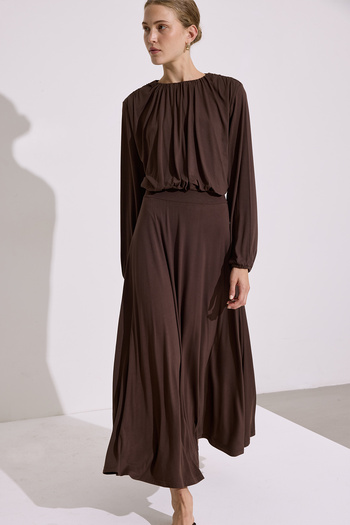 Manuka Flowy Skirt Brown