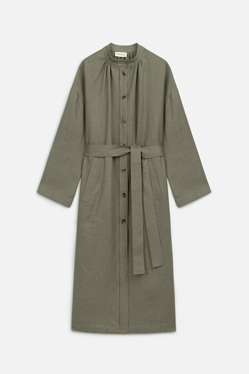 Manuka Linen Belt Long Tunic Khaki