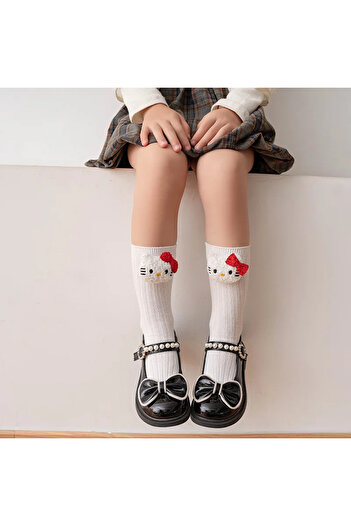 SANRIO One Size Hello Kitty white Kuromi Melody Cinnamoroll Kitty Cat Socks Children's Girls Cartoon