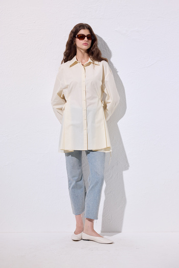Manuka Tie Detail Shirt Vanilla