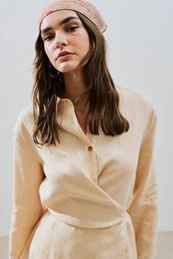 Manuka Keten Tie-Dye Detailed Shirt Kavunichi