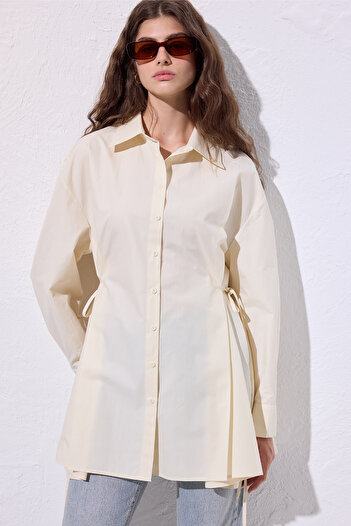 Manuka Tie Detail Shirt Vanilla