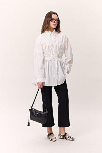 Manuka Detailed Tunic Ekrudi, Gathering Lacing