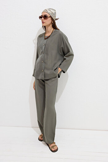 Manuka Khaki Trousers - Premium Kuması
