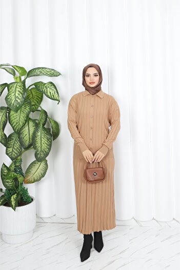 NİSUM MODA Pleated Skirted Jacket Suit