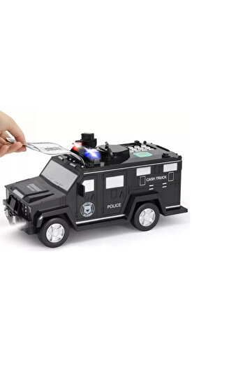 ROMSHOP Automatic police car pin code piggy bank for children