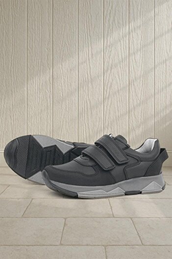 Rakerplus Genuine Leather Black Children's Sports School Shoes