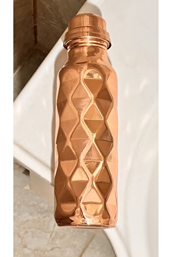 gulflower nude 100% Copper Handmade Water Flask 700 ml Very Useful for Health Copper Water Bottle Copper Thermos Copper Flask
