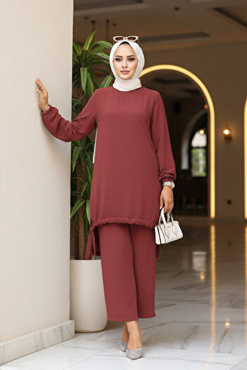 Neva Style Hijab Cherry Double Set - 65876VSN